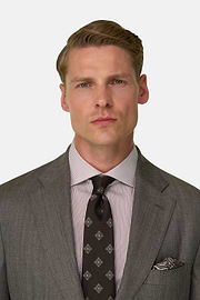 Suit Herringbone in Wool Cashmere, Taupe, thumb, 4