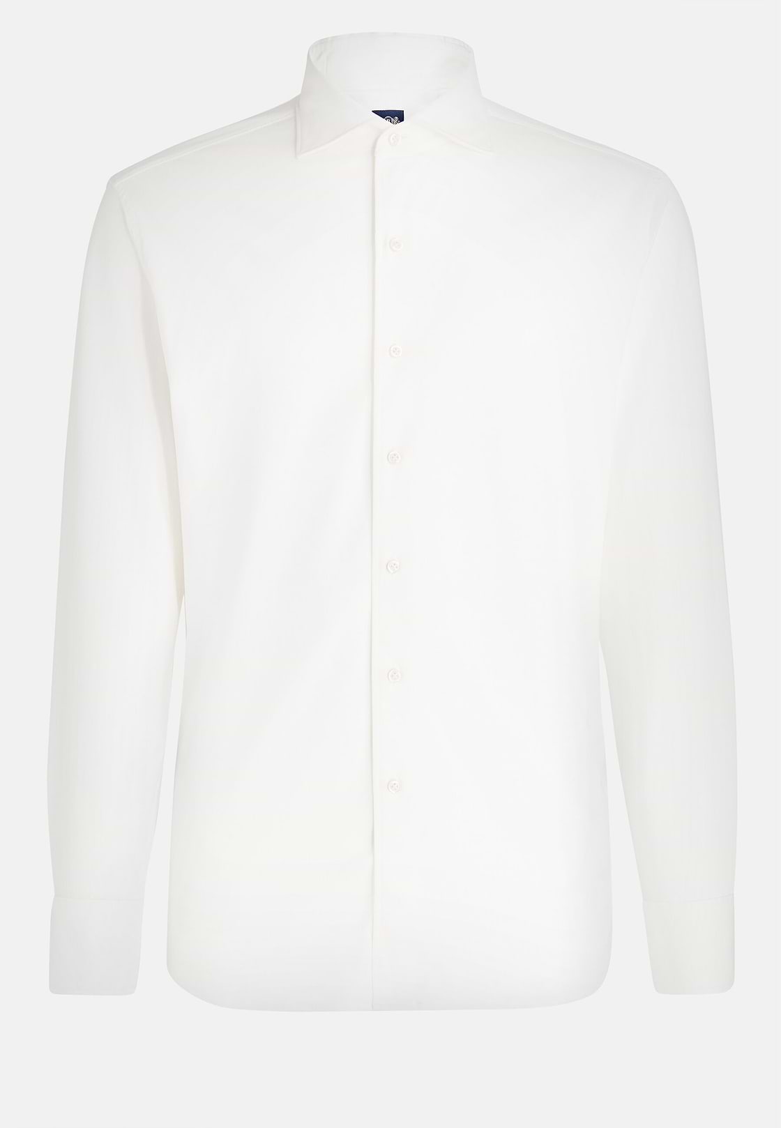 Polo Camicia In Jersey Di Cotone Regular Fit, Bianco, hi-res
