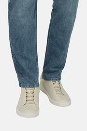 Essence Leather Trainers, White, thumb, 2