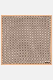 Geometric Silk Pocket Square, Orange, thumb, 2