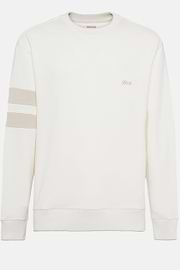 Crew Neck Sweatshirt In Organic Cotton Blend, White, hi-res
