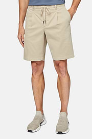 Bermudas Summer De Algodón Elástico, Beige, hi-res