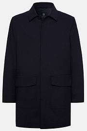 Pea Coat In Technical Wool, Navy blue, hi-res