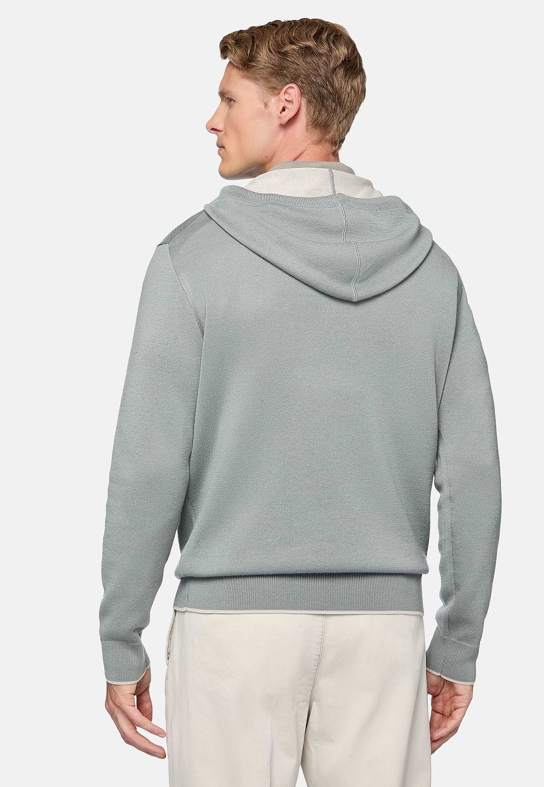 Grüner Kapuzenpullover Aus Wolle, Nylon und Baumwolle, Grün, hi-res