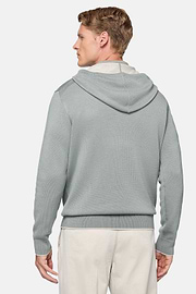 Grüner Kapuzenpullover Aus Wolle, Nylon und Baumwolle, Grün, hi-res