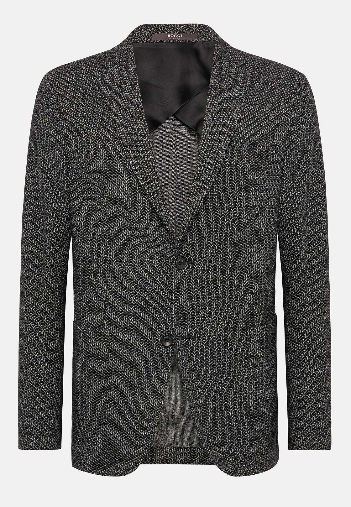 Veste Gris et Noir B Jersey En Coton Mélangé, Black - Grey, hi-res