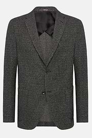 Veste Gris et Noir B Jersey En Coton Mélangé, Black - Grey, hi-res