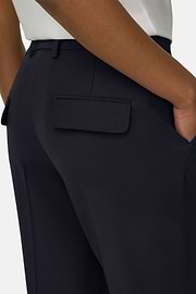 Pure Wool Trousers, Navy blue, thumb, 5