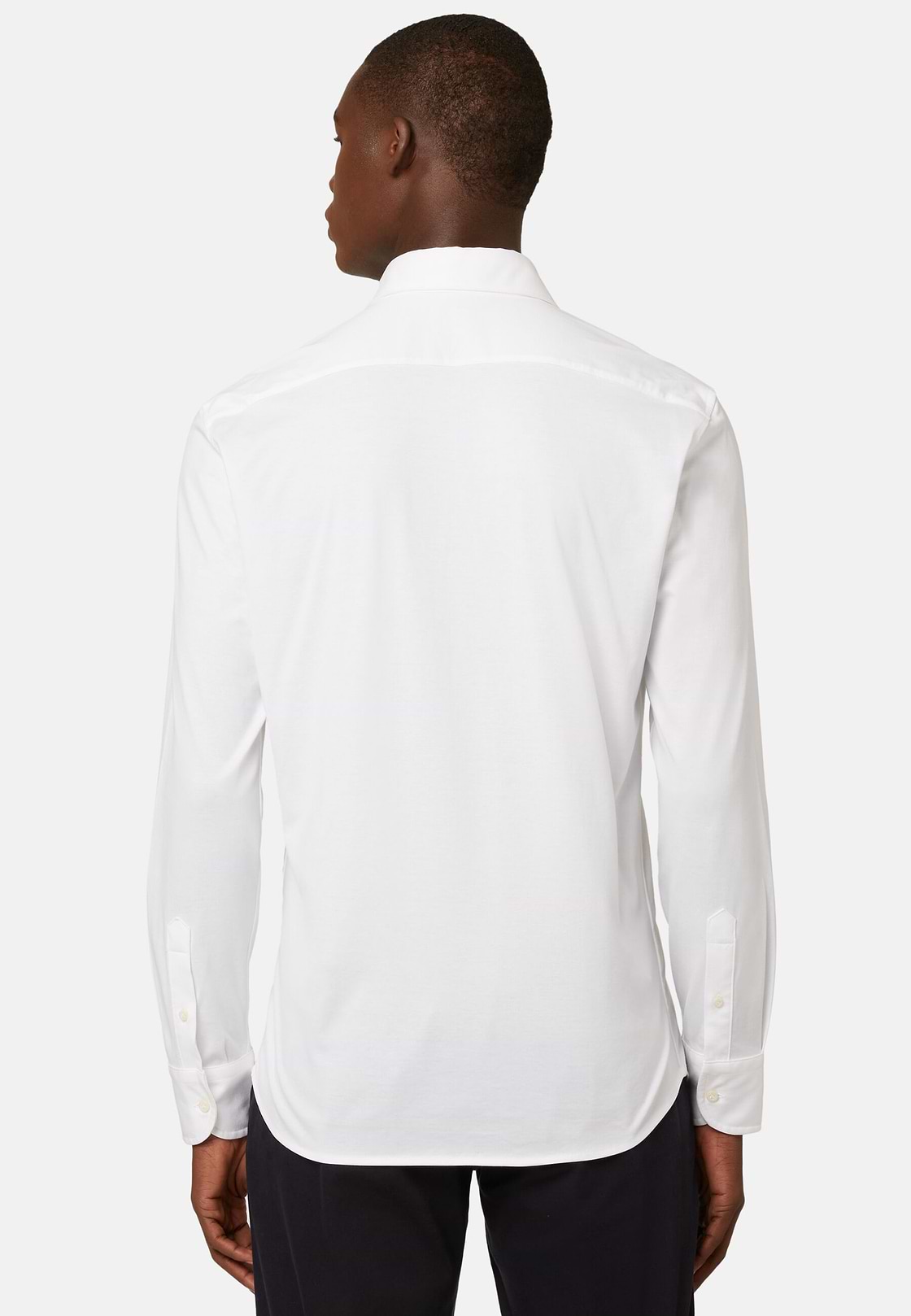 Chemise Polo En Jersey De Coton Coupe Slim, blanc, hi-res