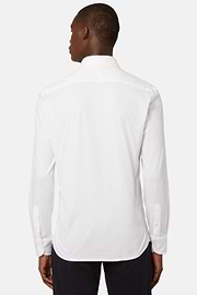 Chemise Polo En Jersey De Coton Coupe Slim, blanc, hi-res