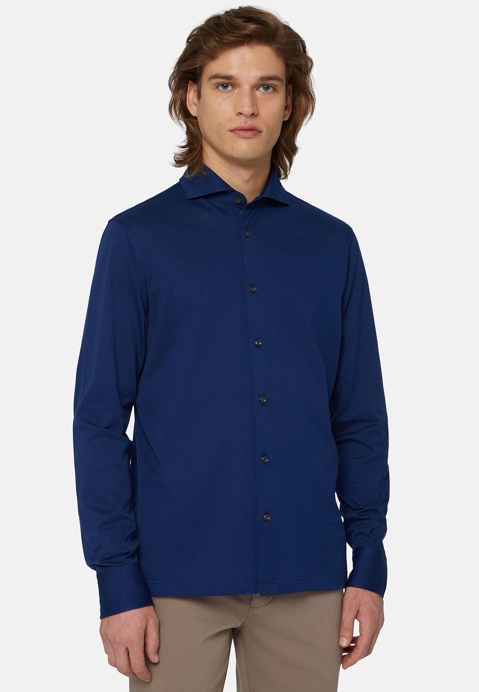 Chemise Polo En Piqué Fil D'Écosse Coupe Slim, Bleu royal, hi-res