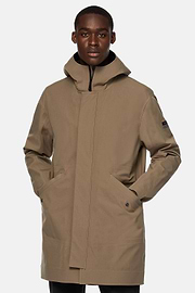 Újrahasznosított technikai anyagból készült B Tech parka, Taupe, hi-res