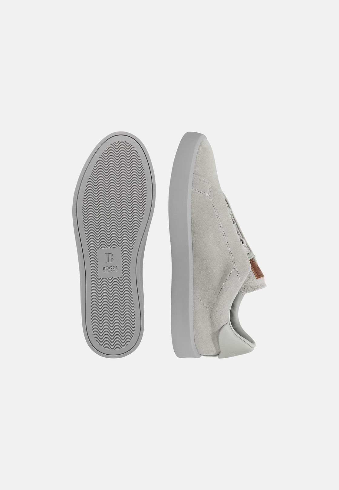 Suede Trainers, Grey, hi-res
