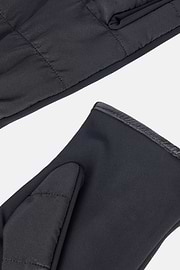 Quilted Technical Fabric Gloves, Black, hi-res