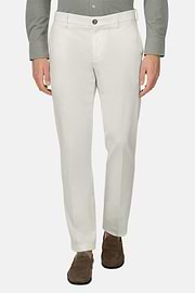 Hose Aus Baumwoll-Tencel-Stretch, Weiß, thumb, 1
