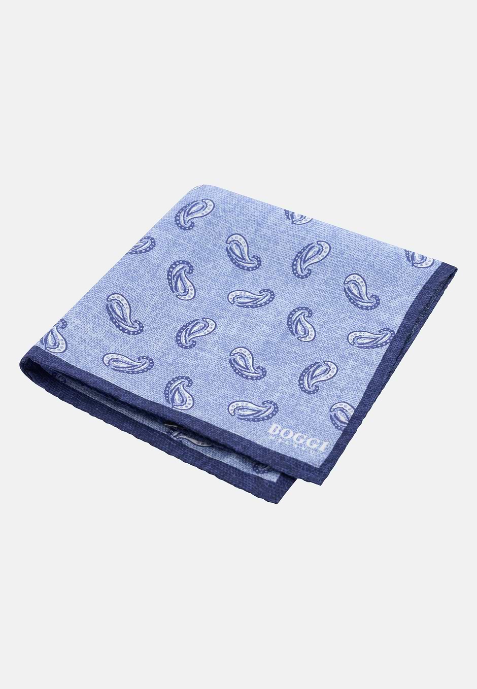 Einstecktuch mit Paisleymuster aus Seide, Hellblau, hi-res