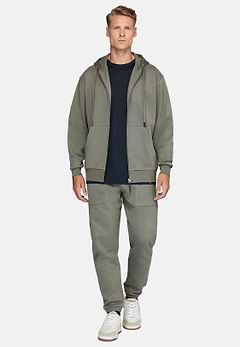 Full Zip Cotton Hooded Sweatshirt