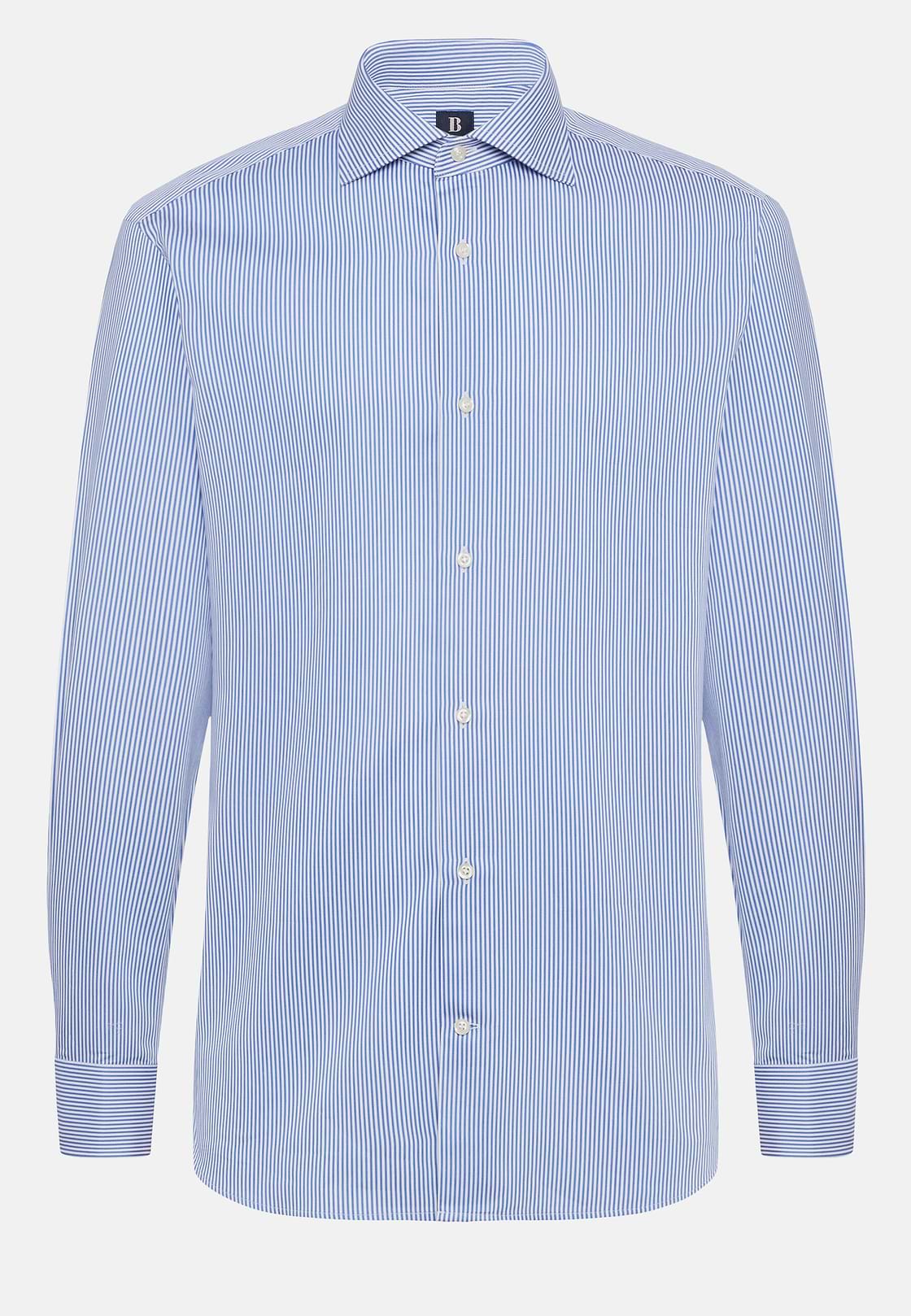 Striped Windsor Collar Shirt Slim, Blue, hi-res