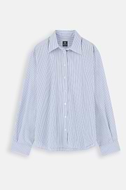 Striped Shirt Open Collar, Light Blue, thumb, 5