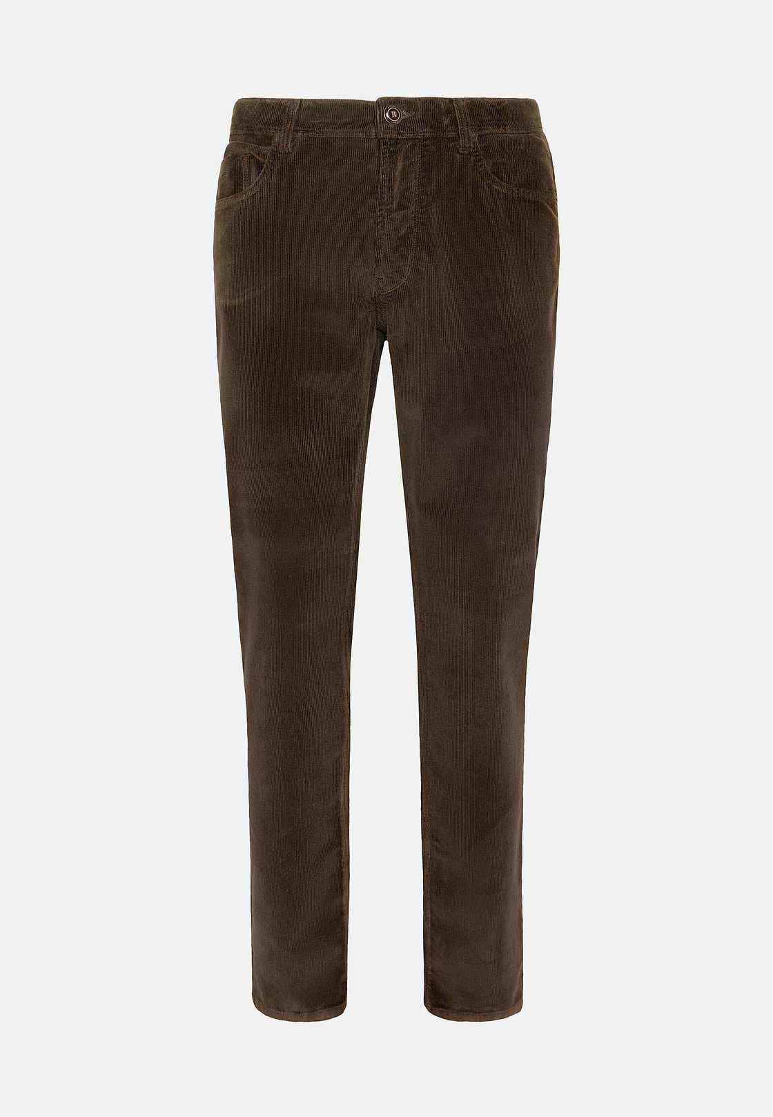 Jeans aus elastischem Samt, Braun, hi-res