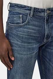 Dark Blue Stretch Denim Jeans, Dark Blue, hi-res