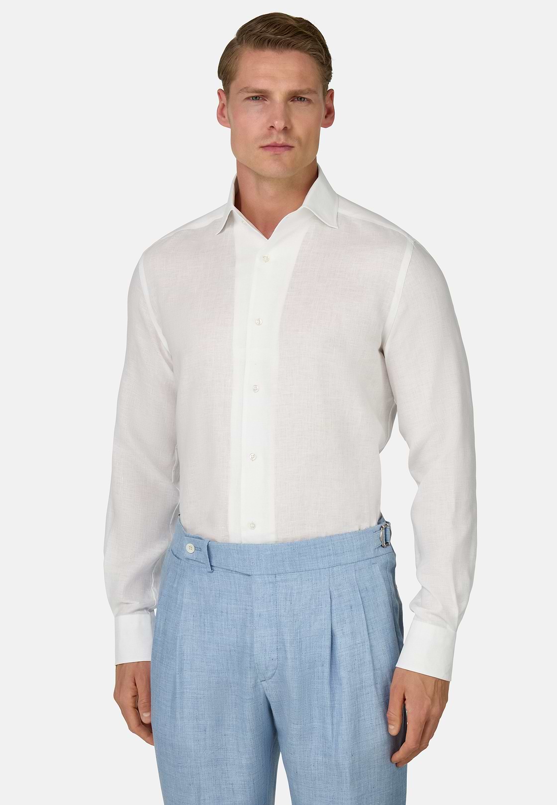 Hemd Aus Leinen Regular Fit, Weiß, hi-res