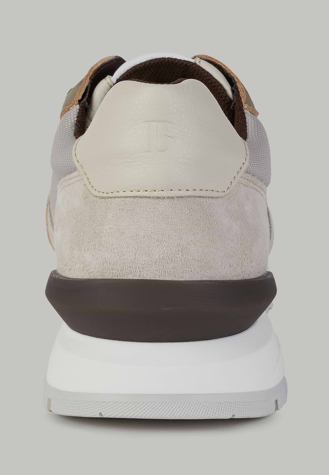 Natural sneakers in technical fabric and leather, , hi-res, 4