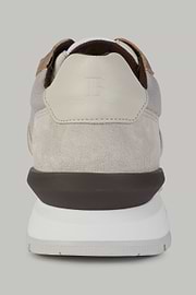 Natural sneakers in technical fabric and leather, , thumb, 4