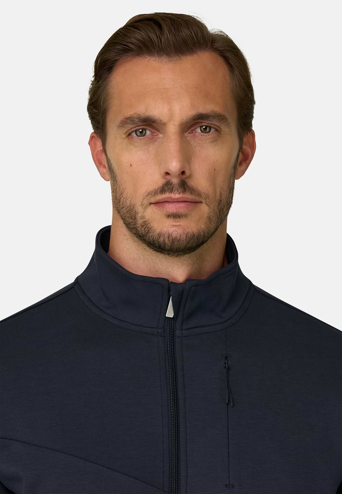 Sweatshirt with Roll Neck in Scuba, Navy blue, hi-res, 3
