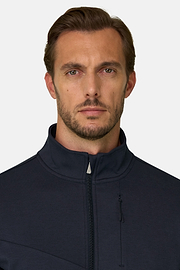 Sweatshirt with Roll Neck in Scuba, Navy blue, thumb, 3