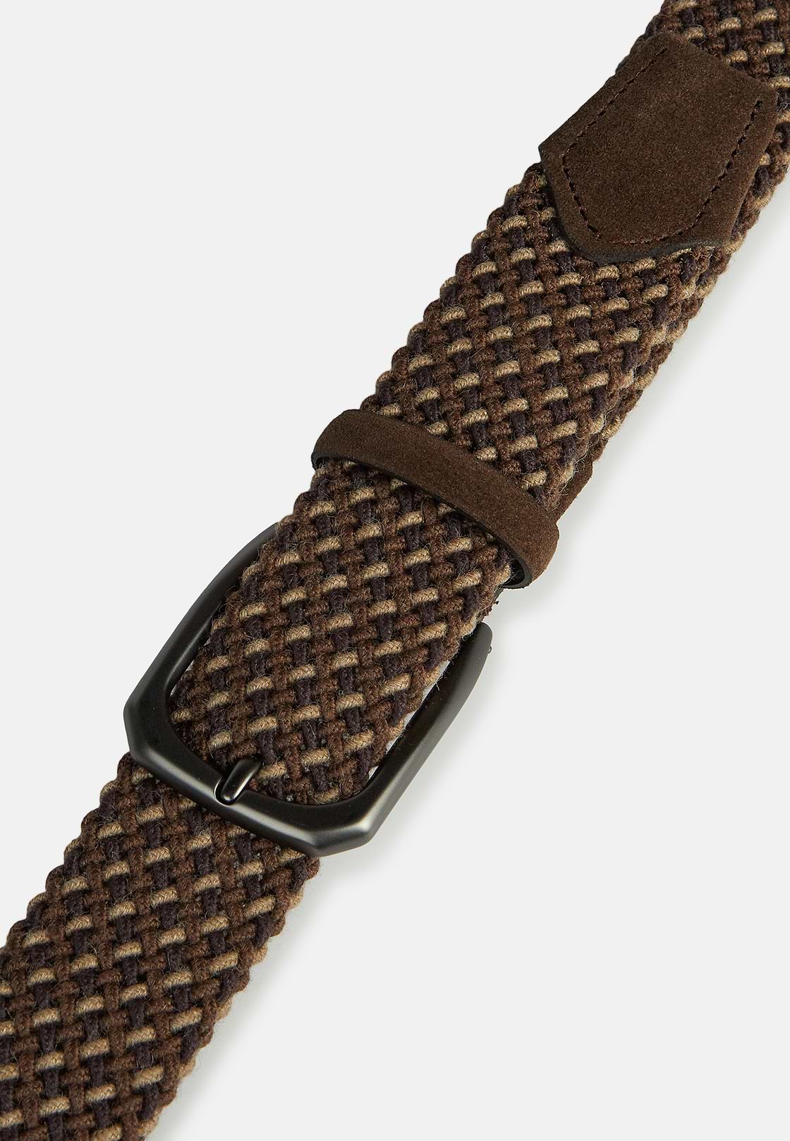 Elastischer Flechtgürtel, Braun, hi-res