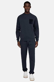 Cotton Trousers, Navy blue, hi-res