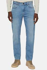 Light Blue Stretch Denim Jeans, Light Blue, hi-res