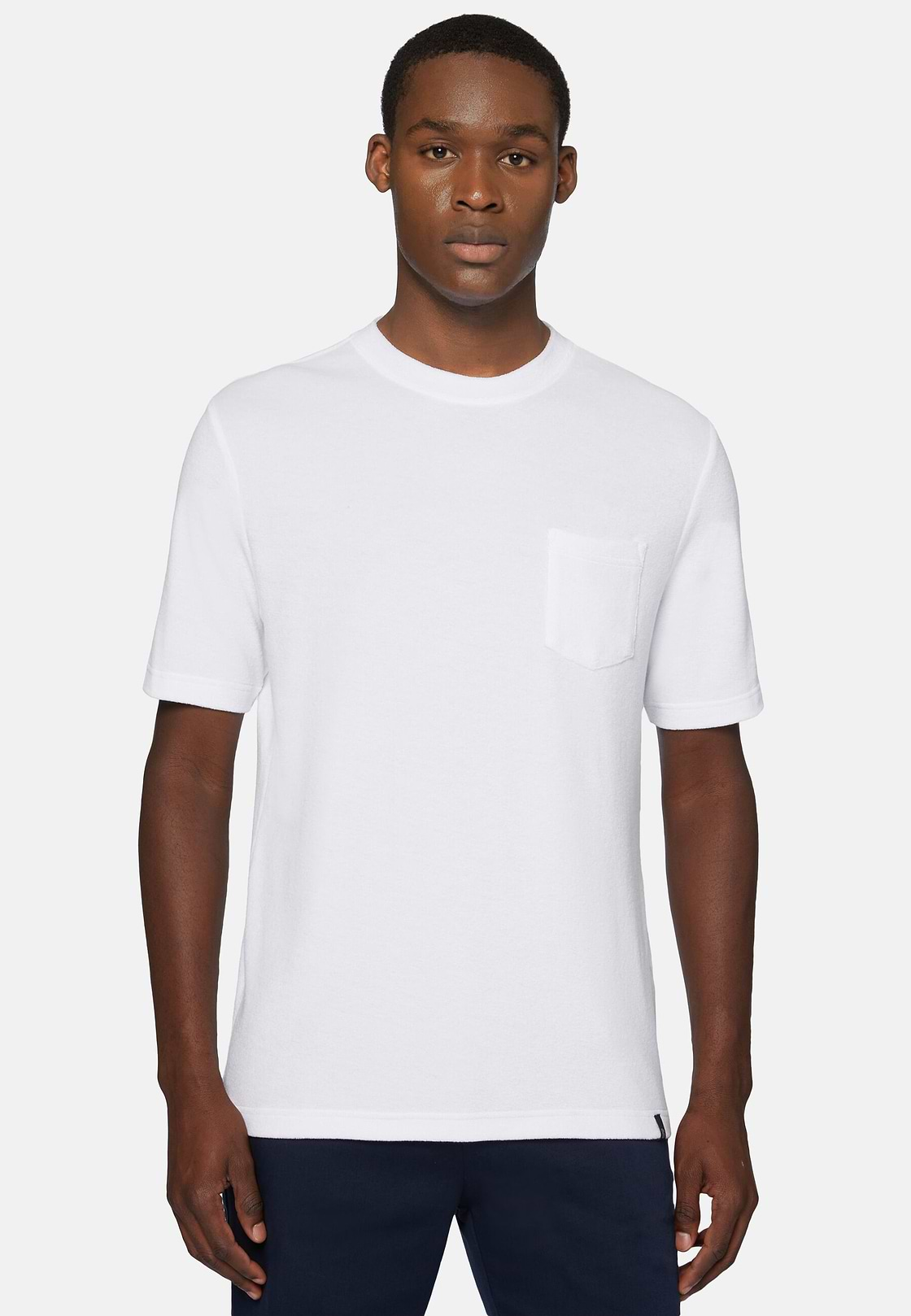 T-Shirt em Algodão/Nylon, White, hi-res