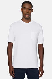 T-Shirt em Algodão/Nylon, White, hi-res