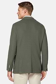Military Green Textured Wool Jersey Jacket, Military Green, hi-res