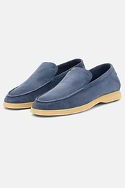 Mocassins Aria En Daim, Air-bleu, thumb, 3