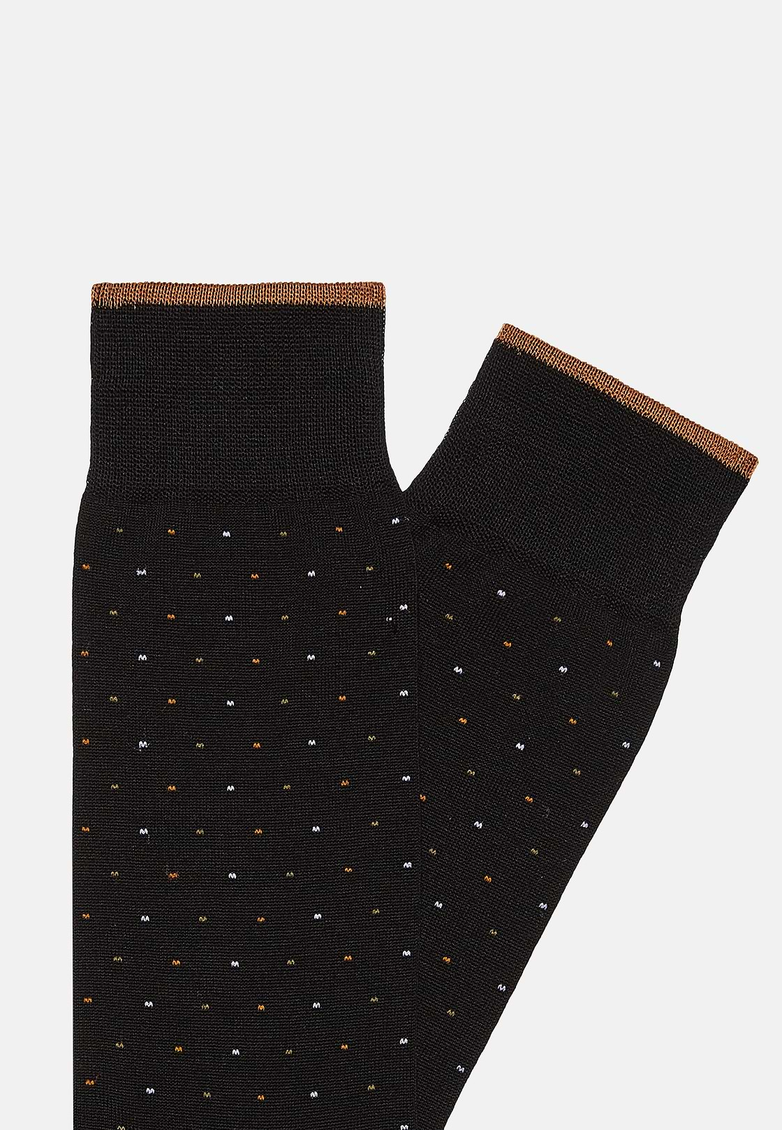 Pinpoint Cotton Socks, Black, hi-res