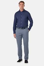 Stretch Cotton/Tencel Trousers, Indigo, hi-res