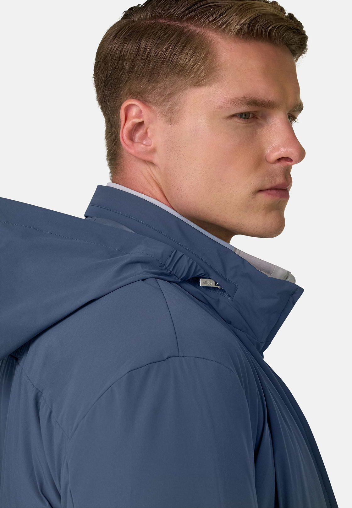 Technical Fabric Bomber Jacket, Light Blue, hi-res, 4