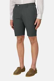 Bermudas in Stretch Cotton, Green, thumb, 1