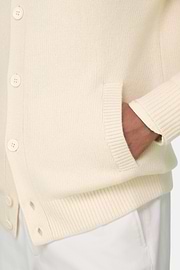 Vest Col in Wol Cashmere, Offwhite, thumb, 3