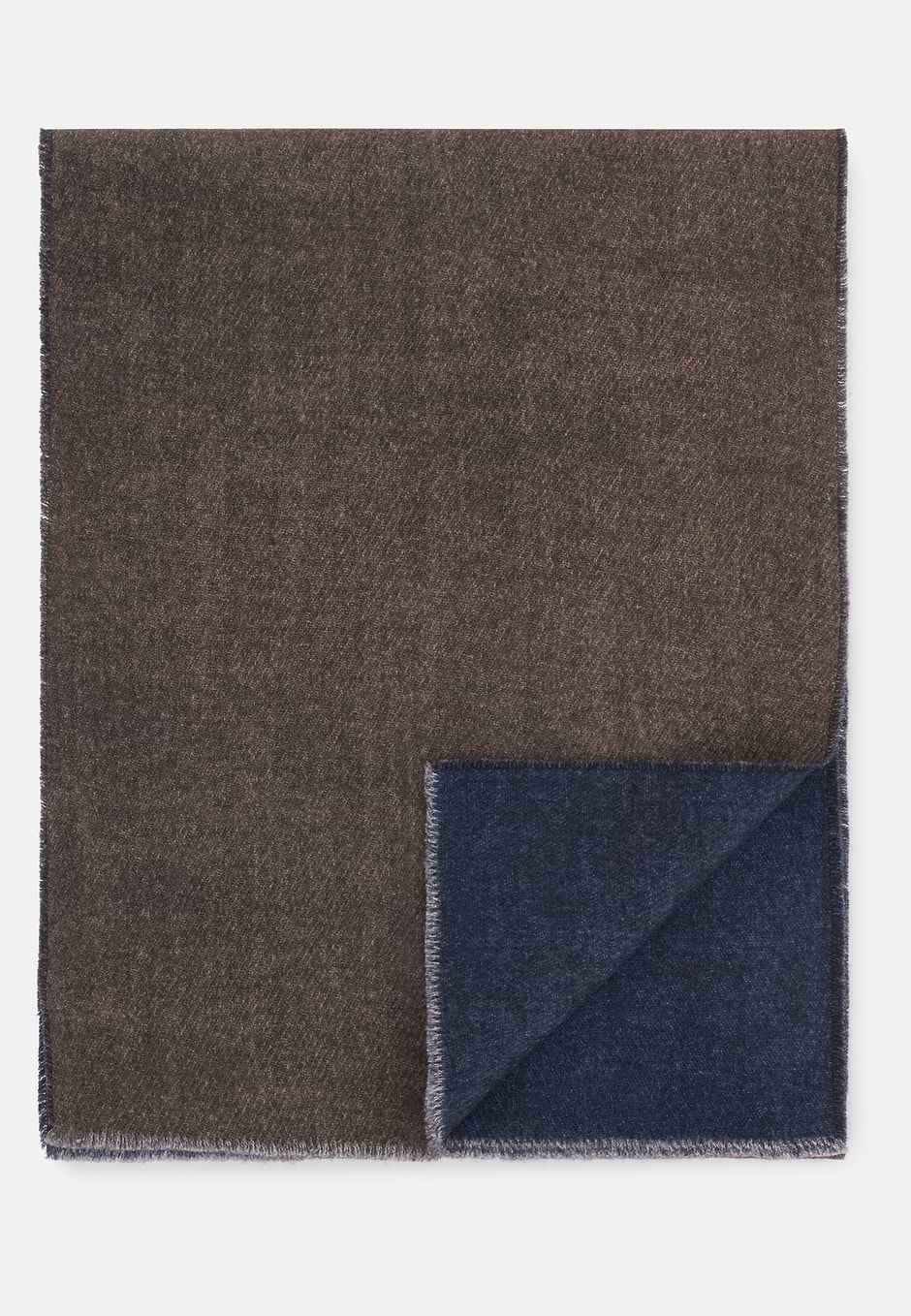 Foulard En Laine Drill Sergé, bleu marine, hi-res