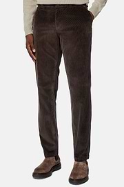 Pantalon En velours Extensible, Marron, hi-res
