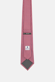 Stirrup Pattern Silk Tie, Raspberry, thumb, 3
