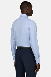 Camicia In Cotone Regular Fit, Azzurro, thumb, 3