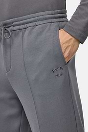 Cotton Blend Fleece Trousers, Charcoal, hi-res