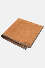 Colour Block Silk Pocket Square, Orange, thumb, 1