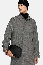 Clutch in technical fabric, Black, hi-res