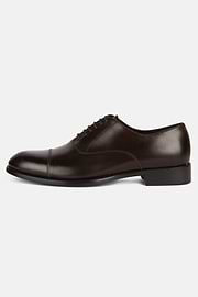 Leather Oxford Style Shoes, Brown, hi-res